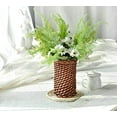 thumbnail image 2 of Cesta hecha a mano pura Mimbre Jarrones de ratán macetas Decoración del hogar Decoraciones Arreglo floral Cesta de flores Marrón Cintura pequeña Marrón Elipse Jormftte ZJWJ477-3, 2 of 3