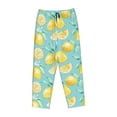 thumbnail image 4 of Sigee Yellow Lemon Print Women's Soft Pajama Pants - Breathable and Comfortable Lounge Sleep Bottoms with Elastic Waistband and Pockets-Medium, 4 of 9