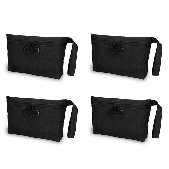 4X Bolsa de Dinero con Cerradura, Bolsa de Efectivo con Cerradura, Bolsa de Banco Impermeable con Cremallera y Cerradura para Efectivo, Teléfono Celular B