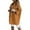 Brown, variant on HNMKIU Women's 3/4 Sleeve Notched Lapel Double Coat Winter Blend Overcoat Long Coat Women with Pockets for Fashion Outerwear Army Green,L