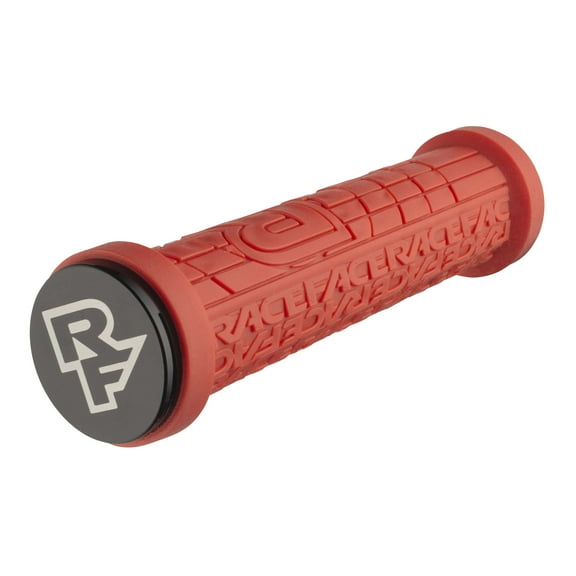 RaceFace Grippler Grips Red Lock-On 30mm 137mm Round Dual Clamp Ramped Profile
