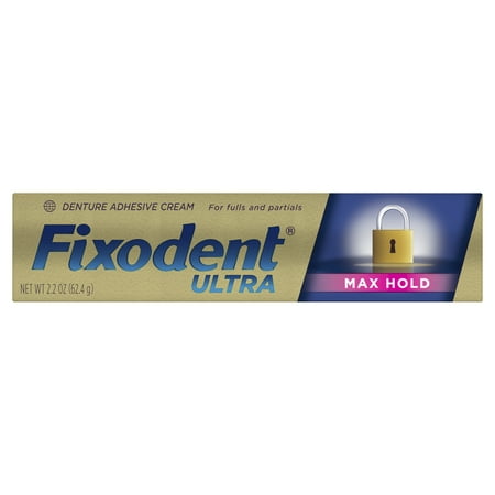 (3 pack) Fixodent Ultra Max Hold Dental Adhesive, 2.2