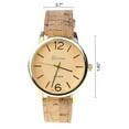 thumbnail image 4 of Women's Geneva Japanese Movement Gold-Tone Wood Look Faux Leather Band Watch, 4 of 4