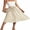 04-Ivory white, variant on Women's Skirts Flowy Maxi Skirt Summer Long Midi Length Casual Skirt Elegant Cool Dress with Pockets Black L