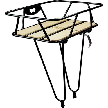 Minoura Gamoh KCL-1R King Carrier Rear Basket Black + Wood Platform 26 ...
