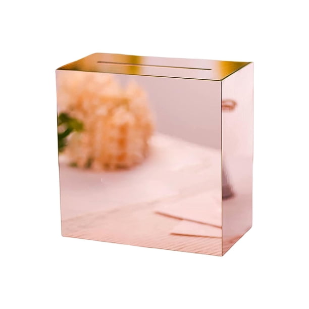 Caja de tarjeta de boda Sunnimix decorativa rosa