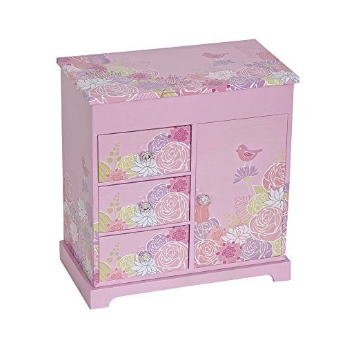 Mele & Co. Pearl Girls Musical Ballerina Jewelry Box (Bird & Blooms Design)