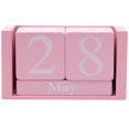 thumbnail image 1 of Framendino Calendario de madera vintage rosa Bloque rústico Calendario perpetuo elegante Calendarios de cubos de madera de escritorio para decoración de escritorio de oficina en el hogar, 1 of 5