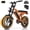 Orange, variant on ESKUTE Electric Bike for Teens & Adults – 750W Motor (1500W Peak), 28 MPH, 48V 13Ah Battery, 16"x4" Fat Tires, 7-Speed, Dual Suspension, Black