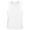 thumbnail image 6 of ZDHoor Mens Glossy Smooth Tank Top Stretchy Sleeveless Gym Workout Vest Tops White XL, 6 of 7