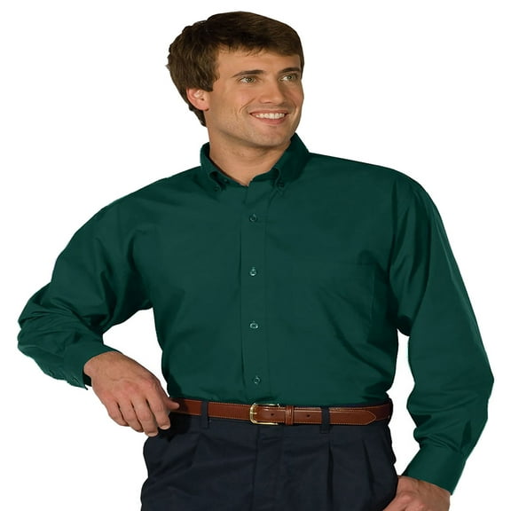 "Edwards Men's Big And Tall Easy Care Poplin Long Sleeve Shirt, Style 1295"