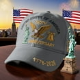thumbnail image 2 of U.S.A. 250th Anniversary Commemorative Hat, Embroidered Adjustable 250 Anniversary USA Hat, Patriotic Bald Eagle Baseball Cap (2pcs, Gray), 2 of 6