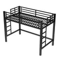 thumbnail image 6 of Jopath Twin XL Size Metal Loft Bed, Loft Bed with Easy Climbing Ladder and Guardrails for Boys Girls Teen Black, 6 of 9