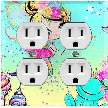 Metal Light Switch Plate Cover Royal Fairytale Fairy Frog FRY003