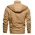 thumbnail image 6 of Manxivoo Winter Jackets for Men, Men's Winter Jacket Lined Thick Jackets Removable Hood Work Coat with Cargo Pockets Mens Jacket Khaki XXXL, 6 of 9