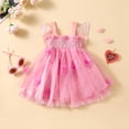 thumbnail image 2 of Gupgi Robe Princesse en Tulle pour Fillettes, Robe de Fête Sans Manches avec Fleurs 3D, Robe de Fée pour Bébé avec Ailes, 2 of 8