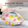 thumbnail image 4 of Yayeee Pillowcase Standard Size Set of 2 Satin Wrinkle Resistant Pillow Case, White Stars Pattern, 4 of 7