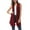 Wine, variant on Cardigan for Women's Plus Size Dressy Sleeveless Draped Solid Color Open Front Cardigan Vest Asymmetric Hem Blouse Tops Up to 65% off