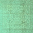thumbnail image 1 of Ahgly Company Indoor Square Oriental Turquoise Blue Traditional Area Rugs, 3' Square, 1 of 4