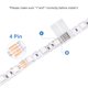 thumbnail image 3 of 10 Pcs Conectores de Tira LED 4 Pin 8mm en Forma de X Sin Soldadura para Tiras LED RGB, 3 of 5