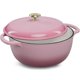 thumbnail image 1 of Olla holandesa de hierro fundido de 6 cuartos Best Choice Products, rosa, 1 of 7