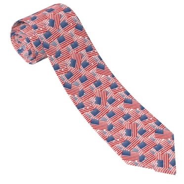 Ties for Men - America Flags Formal Necktie Mens Ties Print Tie Great for Weddings, Business, Dances, Gifts.