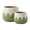 Green & White, variant on DII Distressed Cement Planter Pot, Small 4.5x4"/Large 6.25x5.5", Black Scallop, 2 Piece