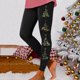 thumbnail image 1 of MKLEKYY Leggings deportivos para mujer, leggings para entrenamiento, leggings con estampado navideño, pantalones con bloques de color, leggings suaves y elásticos. 1886, 1 of 4