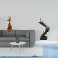 thumbnail image 2 of estatua,Estatuas,figuras de animales,manualidades,Estatua de escalera,Estatua de escalera con libros para escalar,decoración artística,Escultura de escalera de libro,figura de pensador, 2 of 8