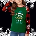 thumbnail image 3 of CONFREE Christmas Girls Long Sleeve Tshirts Crew Neck Xmas Letter Graphic Casual T-Shirt for Kids, 3 of 4
