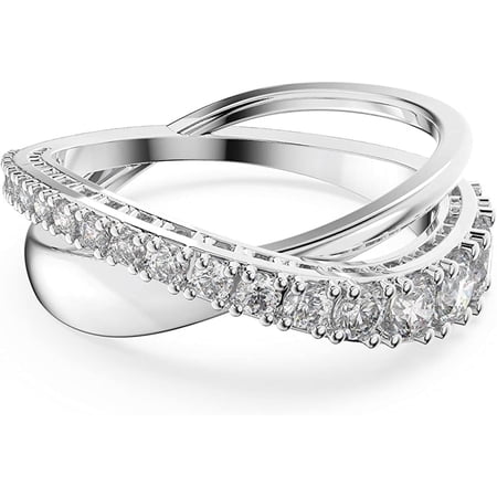 SWAROVSKI Twist Crystal Ring Jewelry Collection, Rhodium Tone Finish