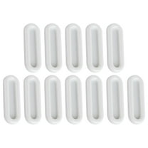 Toyvian 12Pcs White Plastic Household Pull Handles with Self Adhesive Backing