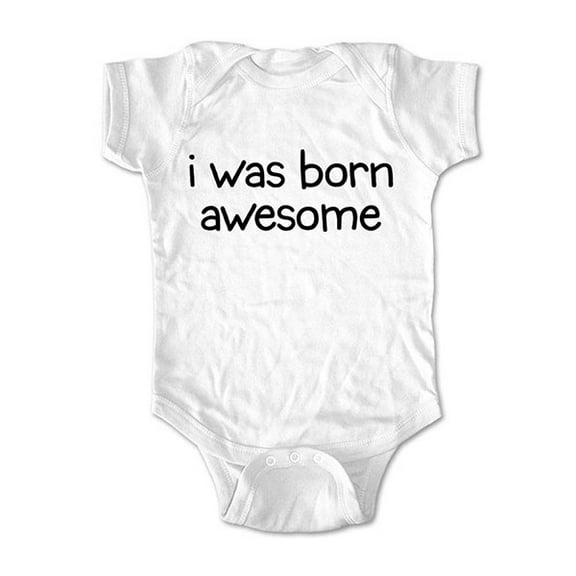 I was born awesome - wallsparks cute & funny Brand - baby one piece bodysuit - Great baby shower gift!