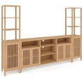thumbnail image 2 of 3-Piece Large TV Stand with Bookshelves for TVs Up to 70", Entertainment Center Media Center with Bookshelves, Storage Cabinet, Adjustable Shelves, TV Stands for Living Room, 2 of 7