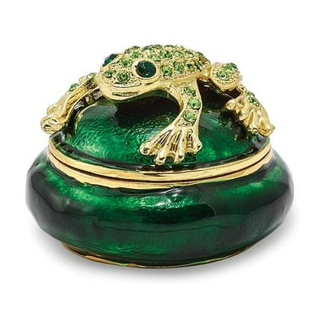 Bejeweled Frog - Bejeweled Frog on Trinket Box