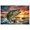 Unframe-style, variant on American Flag Largemouth Bass Fishing Wall Art Vintage Sunset Poster Print