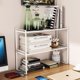 thumbnail image 2 of Libreros Bookshelf Iron Art Storage Rack Desk Bookshelf Magazine Rack Oficina Archivo Rack Estantería de Dos Pisos Negro/Blanco Estantería (Color : Rojo, Size : 14.37), 2 of 5