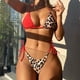 thumbnail image 2 of Bikini Traje de baño sexy Correa Traje de baño Empalme de mujer Traje de baño Color a juego Fridja nalpqowj56167, 2 of 8