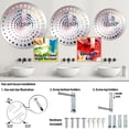 thumbnail image 4 of Designart "Magenta Horizon Cityscape II" Skyscrapers Spiral Dot Round Wall Mirror - Architecture Oval Printed Decorative Mirror - Multiple Color Options, 4 of 5