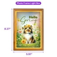 thumbnail image 5 of Shetland Sheepdog Hello Spring Time Flower Floral Nature Acrylic Plaque with Wood Photo Frame Box Sheltie Dog Lover Gifts Light Box - 02031, 5 of 5