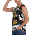 thumbnail image 3 of Fotbe Pineapple With Black Glasses Men's Camiseta sin Mangas Estampada para Hombres, Playera Casual para Gimnasio, Entrenamiento, Playa-XX-Large, 3 of 7