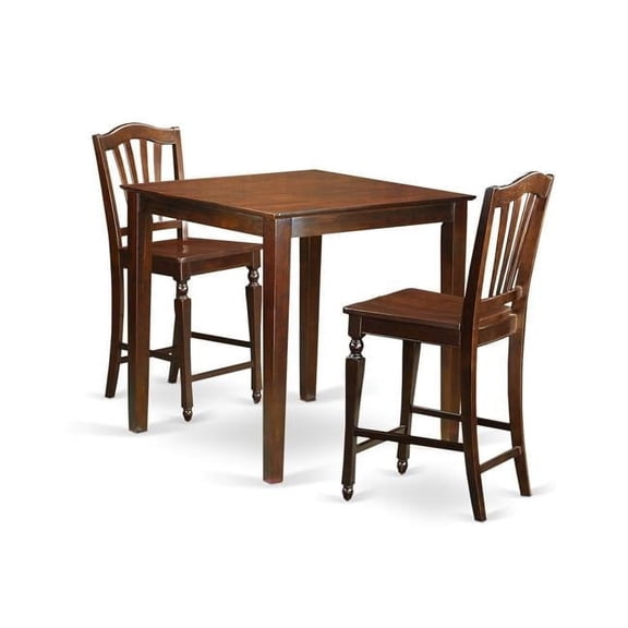 Dining Counter Height Pub Table & 2 Dinette Chairs, Vernon
