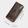 thumbnail image 3 of TITAKING Men's Long Genuine Leather Crocodile Pattern Wallet, Business Clutch, Multi-Card Organizer, 3 of 5