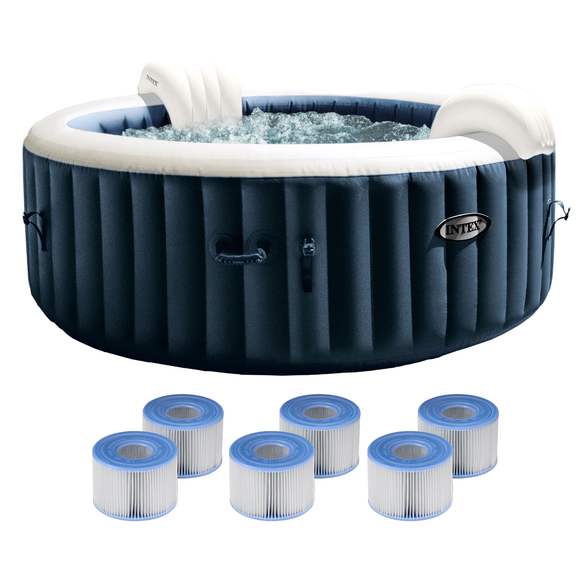 大型プール INTEX まる pure spa マッサージバブルspa