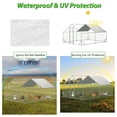 thumbnail image 5 of 10 x 13FT Large Metal Chicken Coop with Waterproof Cover, Walk-in Metal Poultry Cage Spire Shaped Chicken Coop Run, Chicken Run with Anti-UV Cover for Outdoor Backyard Farm, 5 of 9