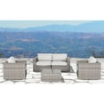 thumbnail image 3 of Living Source International 9-Piece Wicker Sectional Set with Cushions in Brown, 3 of 5