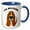 Blue/White, variant on 3drose, Cute Funny Basset Hound Dog Im All Ears Pun for Pet Lovers, 11oz Magic Transforming Mug