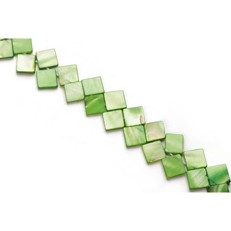 Mosaic Purple Mother Of Pearl - Green Mother-Of-Pearl Mosaic Shell Beads Size:10x10mm
