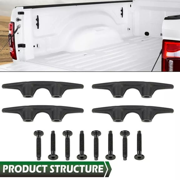 Phyun Bed Tie Down Hooks W/Bolts 4Pcs Fit For 2019-2022 (2002-2008) Dodge Ram 2500