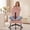 Pink, variant on Pinmoco Upgraded Ergonomic Cloud ADHD Chair for Home Office, Cross Leg Office Chair, Criss Cross Swivel Desk Chair with Full Lumbar Support, 360° Rotating Footrest, Pink